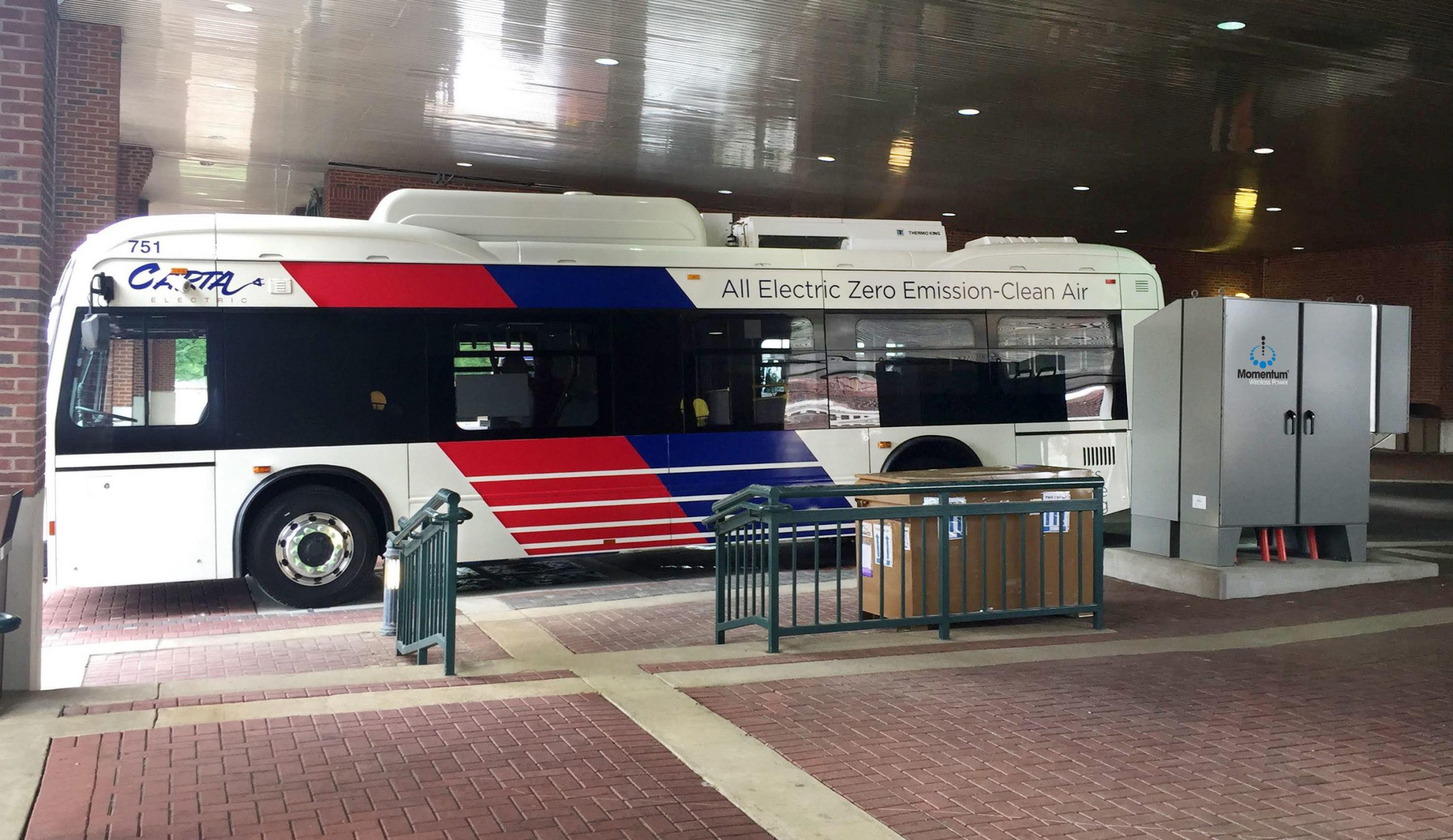 In Chattanooga electric buses are charged wireless onroute with