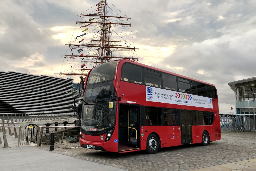 alexander dennis fuel cell bus arcola energy