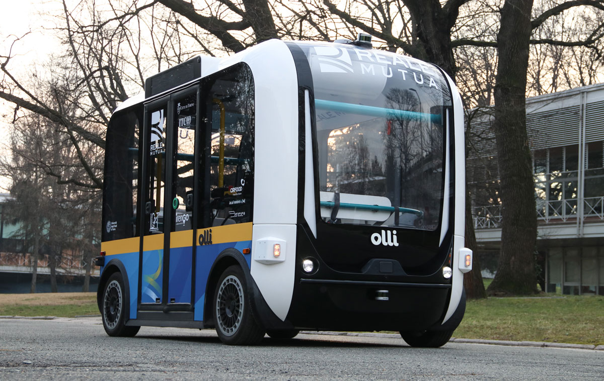 Olli debuts in Italy Turin deploys the 3Dprinted driverless shuttle