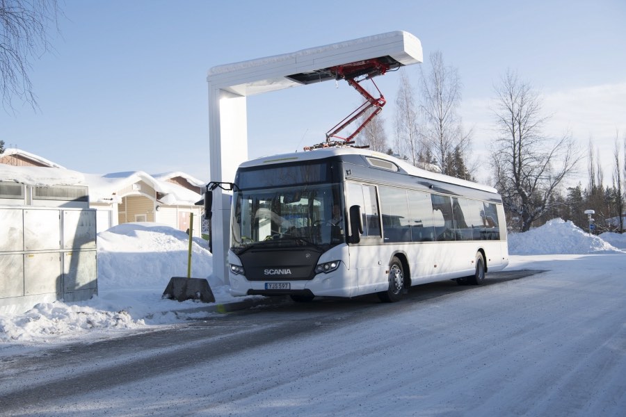 electric bus range cold