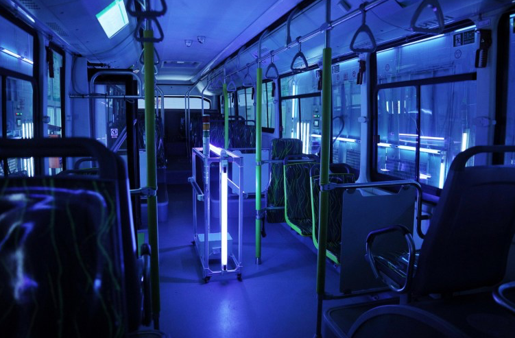 bus disinfection coronavirus uv lights