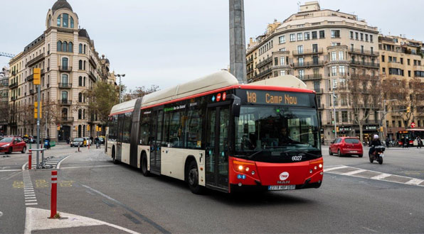 gas hybrid bus barcelona