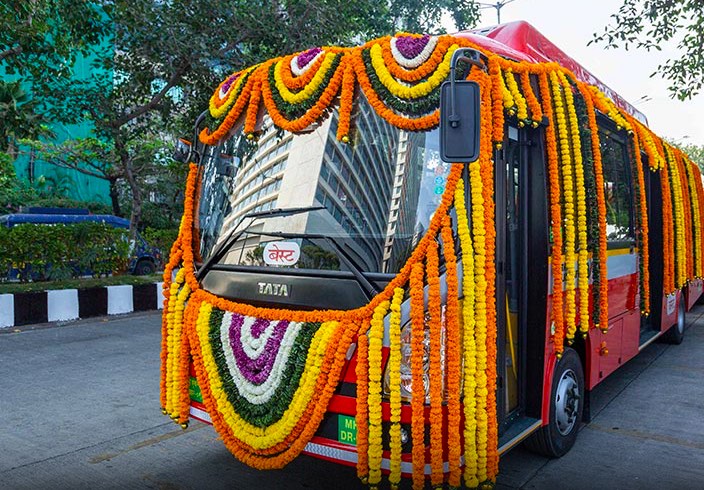 tata motors electric bus mumbai