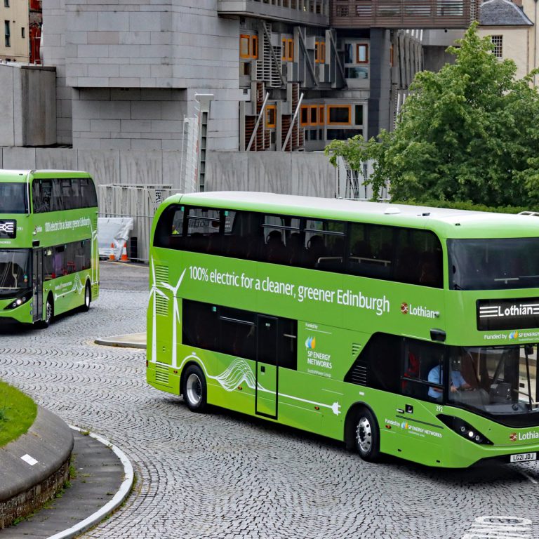 Edinburgh, an electric bus fleet funded by SP Energy Networks