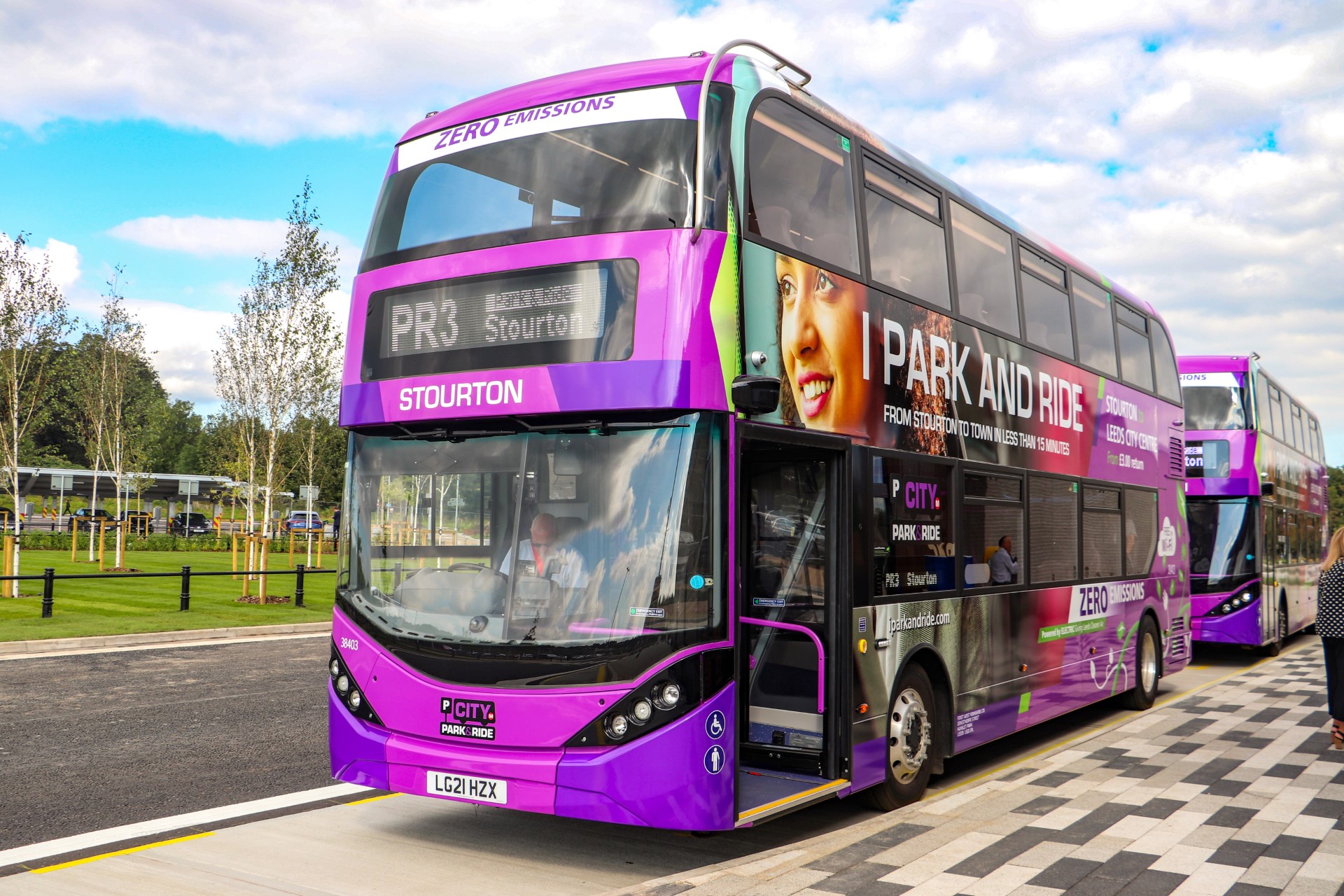 Leeds Park & Ride got 5 BYD ADL Enviro400EV electric double deckers buses delivered Leeds Park & Ride got 5 BYD ADL Enviro400EV electric double deckers buses delivered