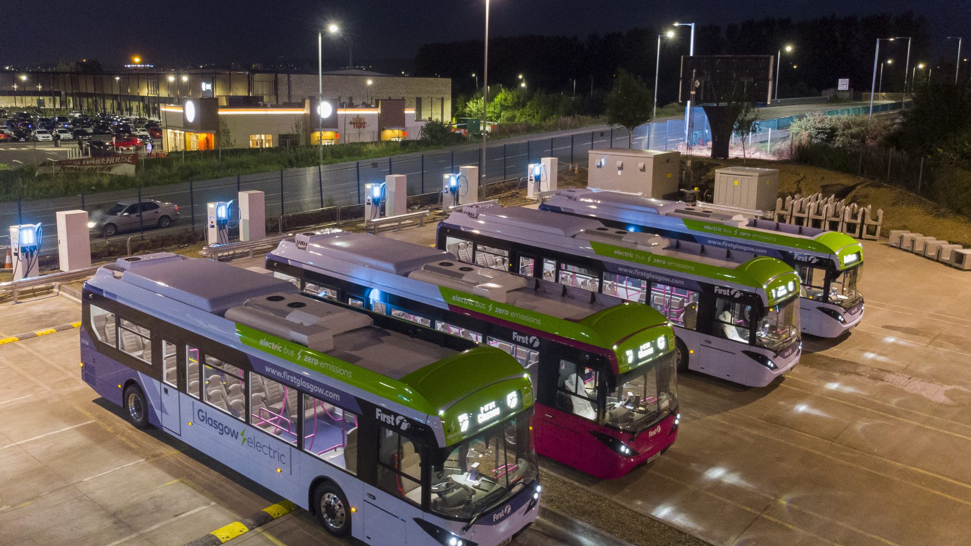 Works have been completed to house 22 ebuses in Glasgow