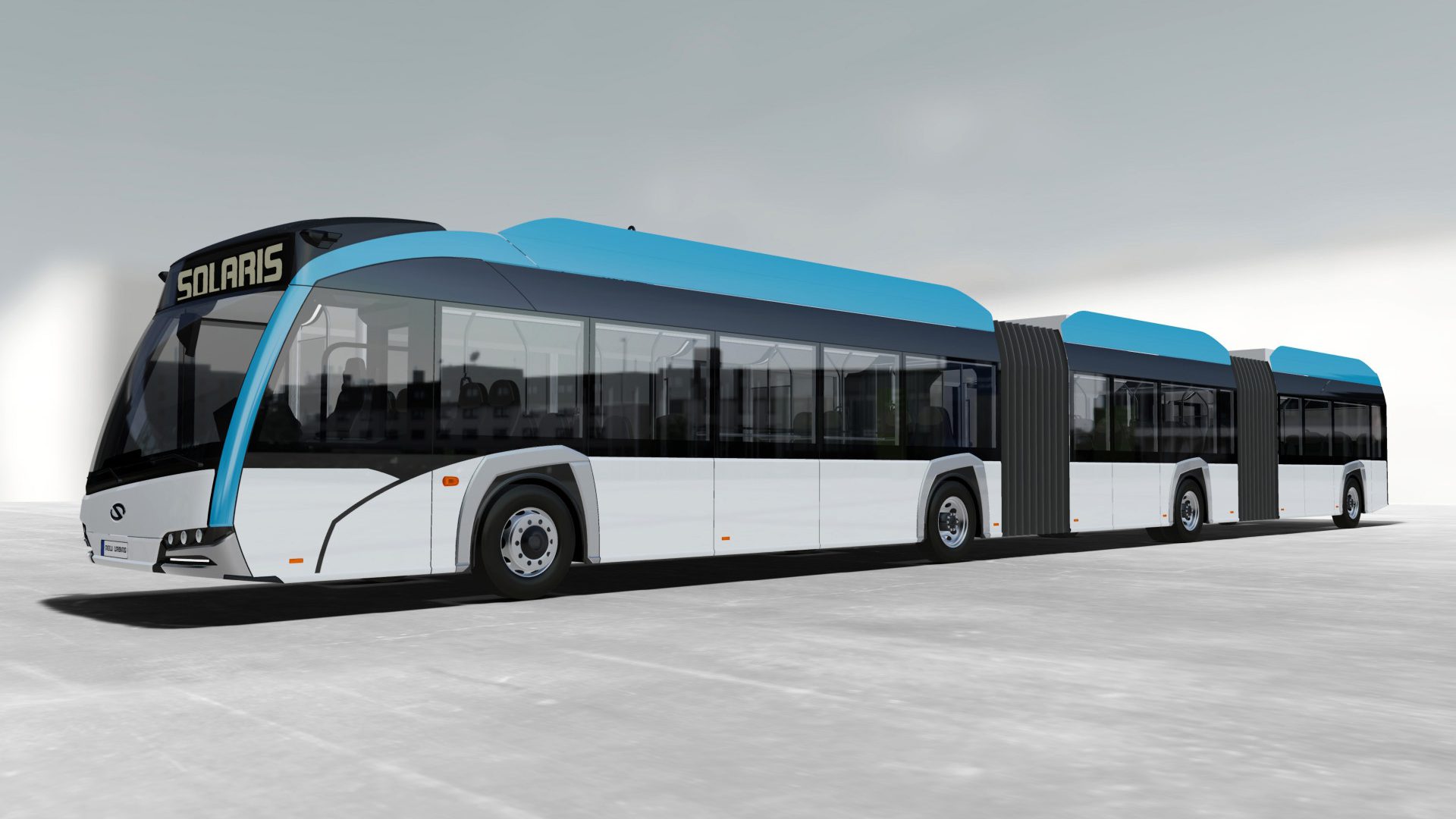 solaris bi-articulated e-bus