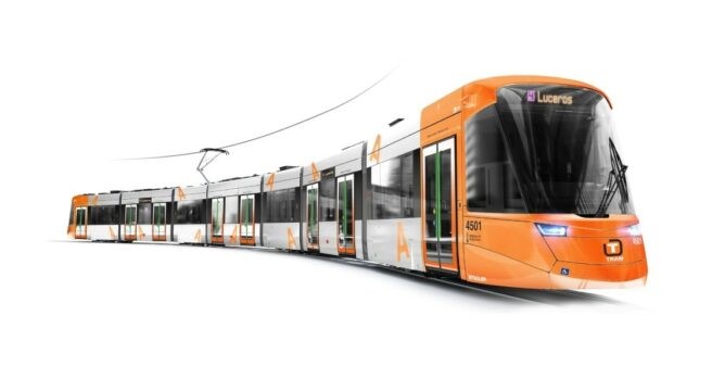 Rendering of new FGV Tramlink Stadler