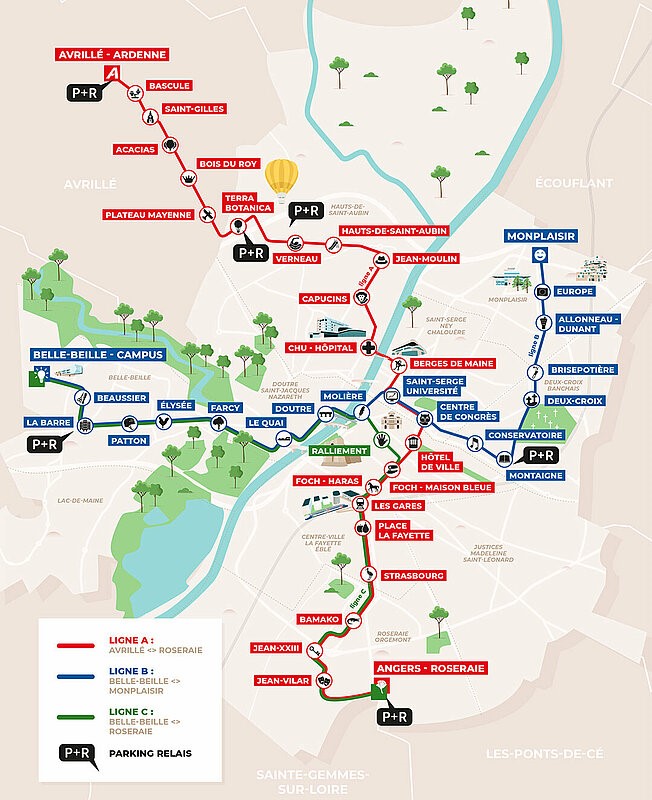 new tram network in Angers
