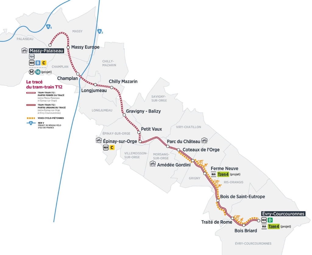 Paris T12 line launched: good results for the newest tram-train line