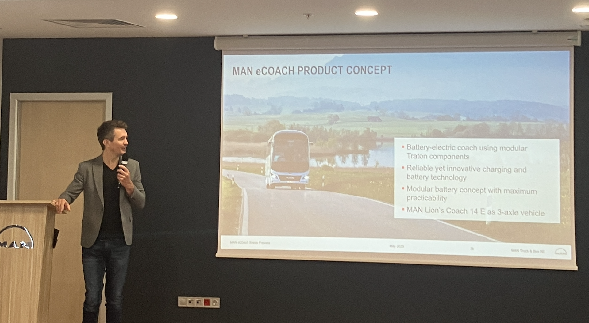 man electric coach