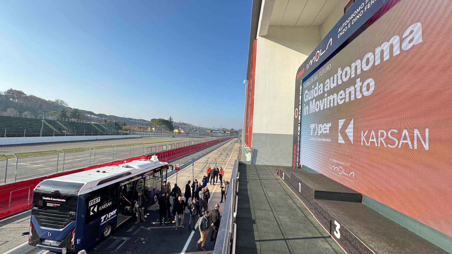 karsan autonomous bus test imola