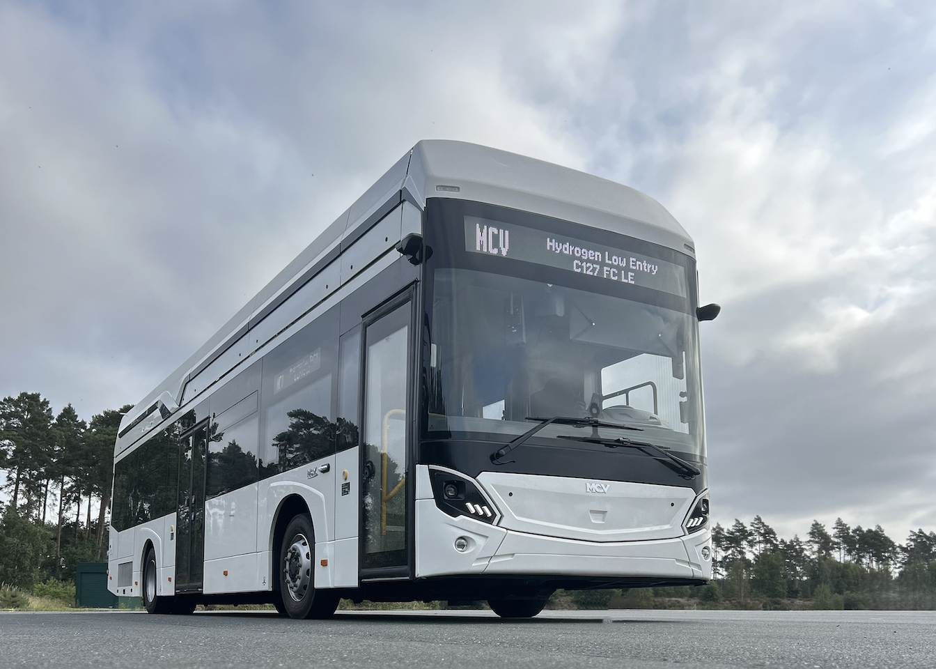 MCV at Bus2Bus in Berlin with the completely redesigned electric C127 EV and the fuel cell C127 FC LE
