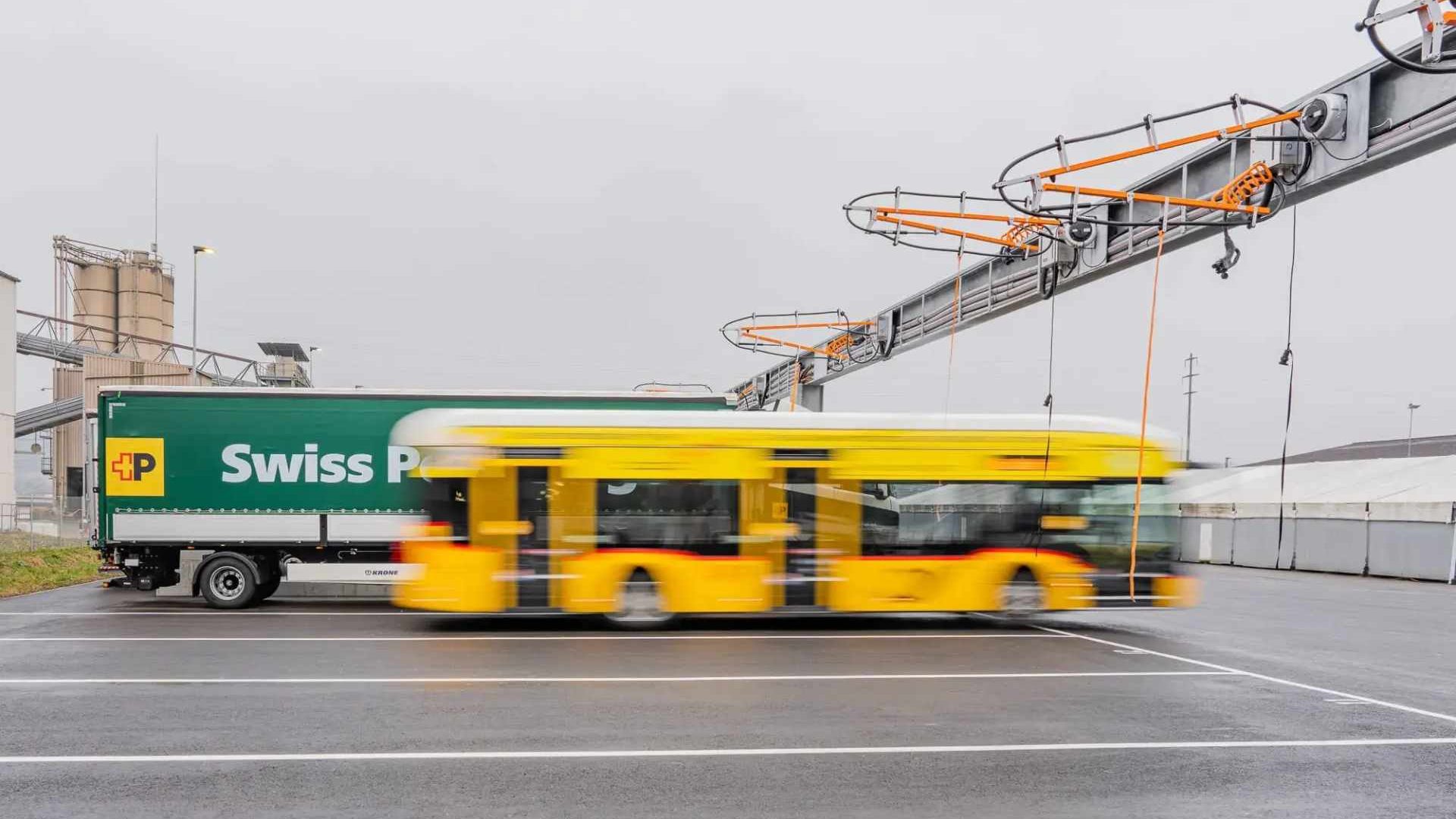 Swiss Post deploys Kempower fast charging hub for mixed bus and truck operations in Villmergen - Sustainable Bus